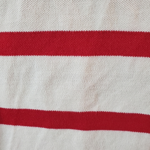 Enyce Men's pull over white with red stripes and collar - Picture 6 of 16